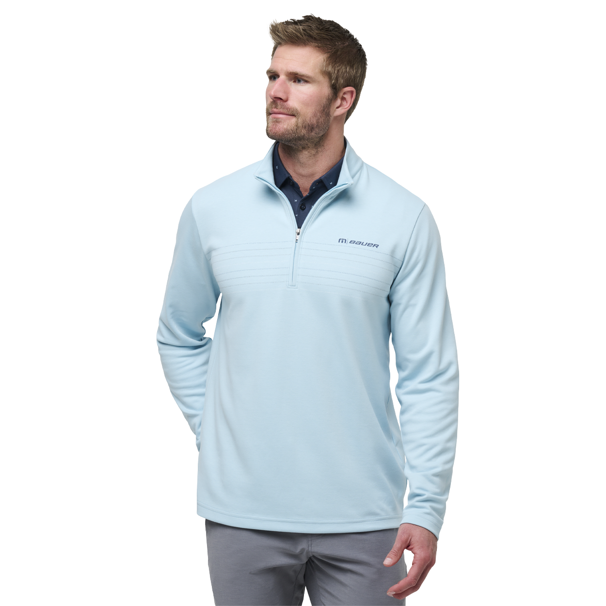 BAUER TRAVIS MATHEW SCORING CHANCE 1/4 ZIP BAUER TRAVIS MATHEW SCORING CHANCE 1/4 ZIP