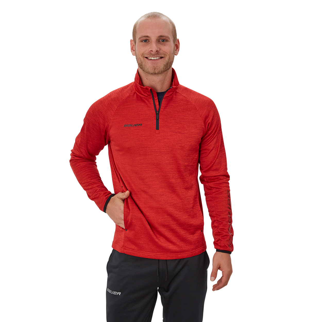 BAUER VAPOR FLEECE QUARTER ZIP YOUTH