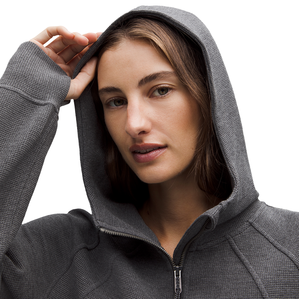 BAUER lululemon WAFFLE FULL ZIP HOODIE WOMENS