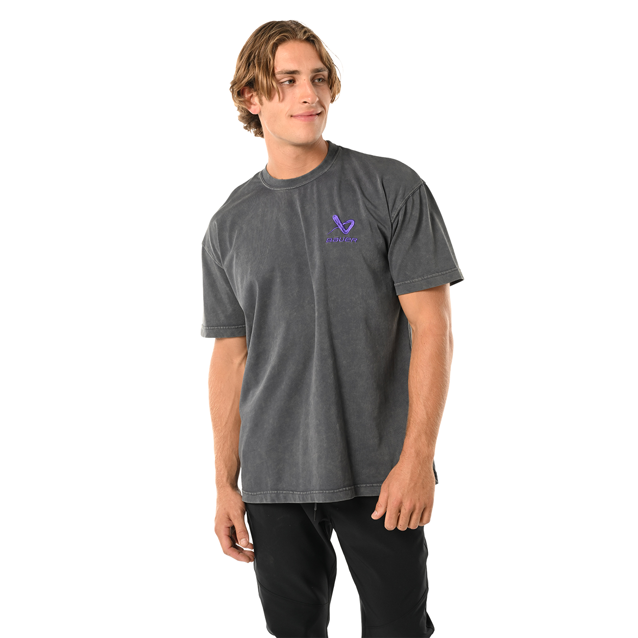 BAUER ACID WASH BOX TEE SENIOR