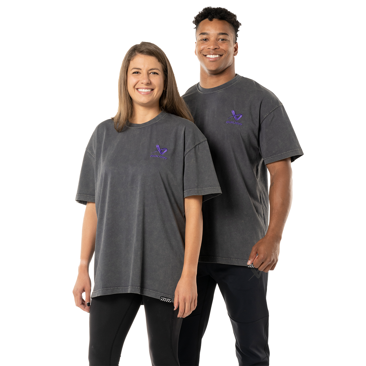 BAUER ACID WASH BOX TEE SENIOR