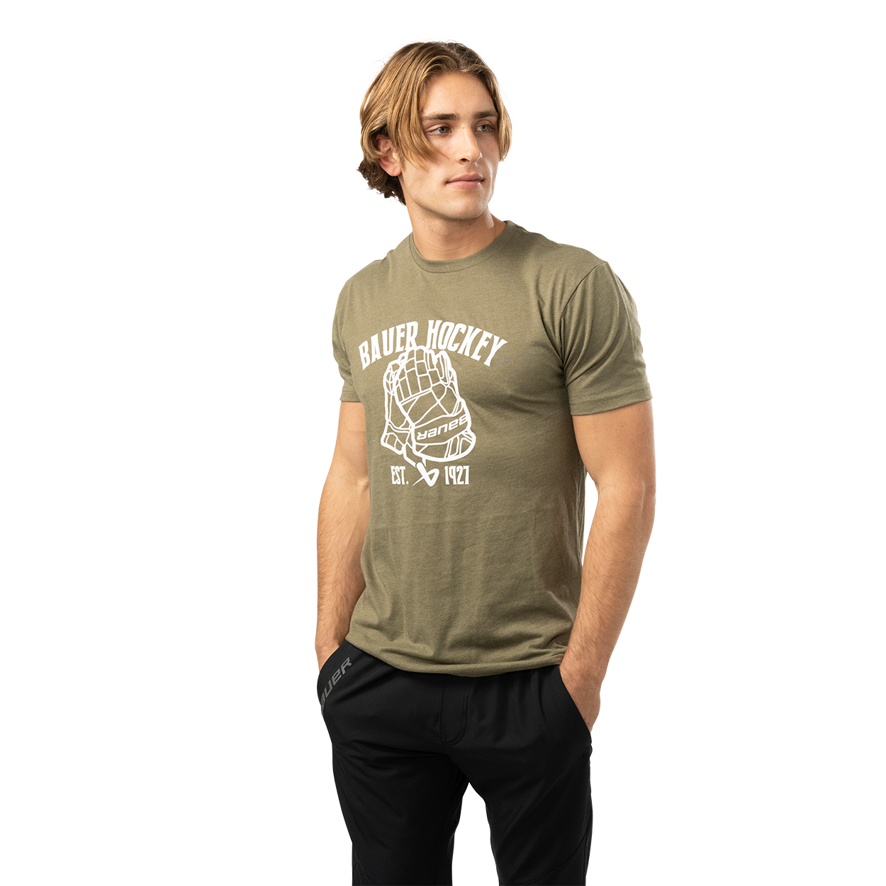 BAUER SHORTSLEEVE HOCKEY GLOVE TEE SENIOR