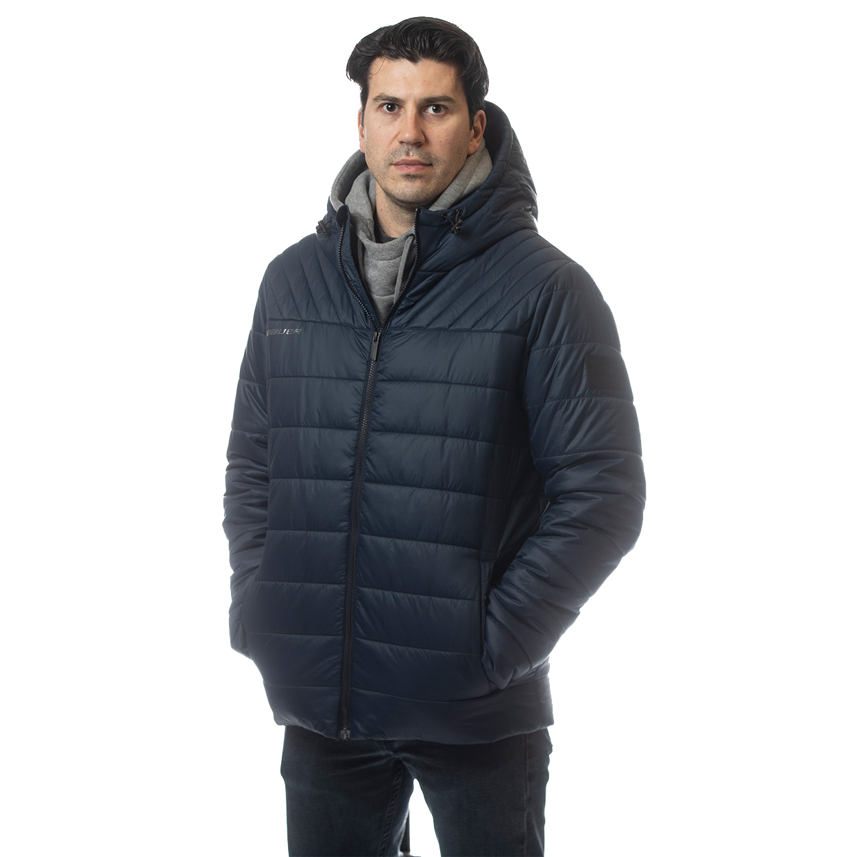 BAUER HOCKEY HOODED PUFFER JACKET SENIOR