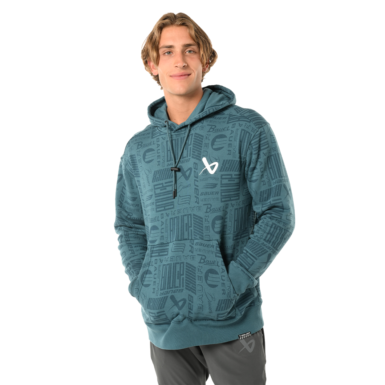 BAUER LOGO REPEAT HOODIE SENIOR
