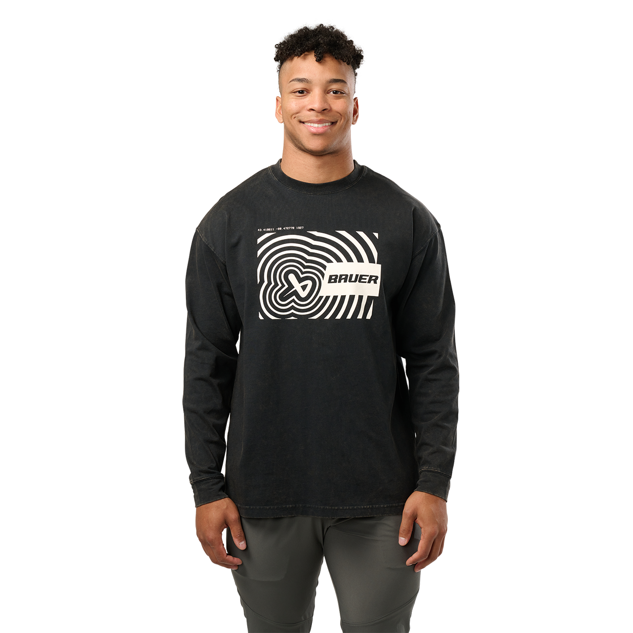 BAUER LONGLSEEVE ICON ILLUSION TEE SENIOR