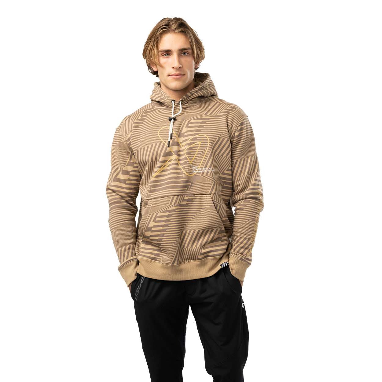 BAUER PRINTED FLEECE HOODIE SENIOR