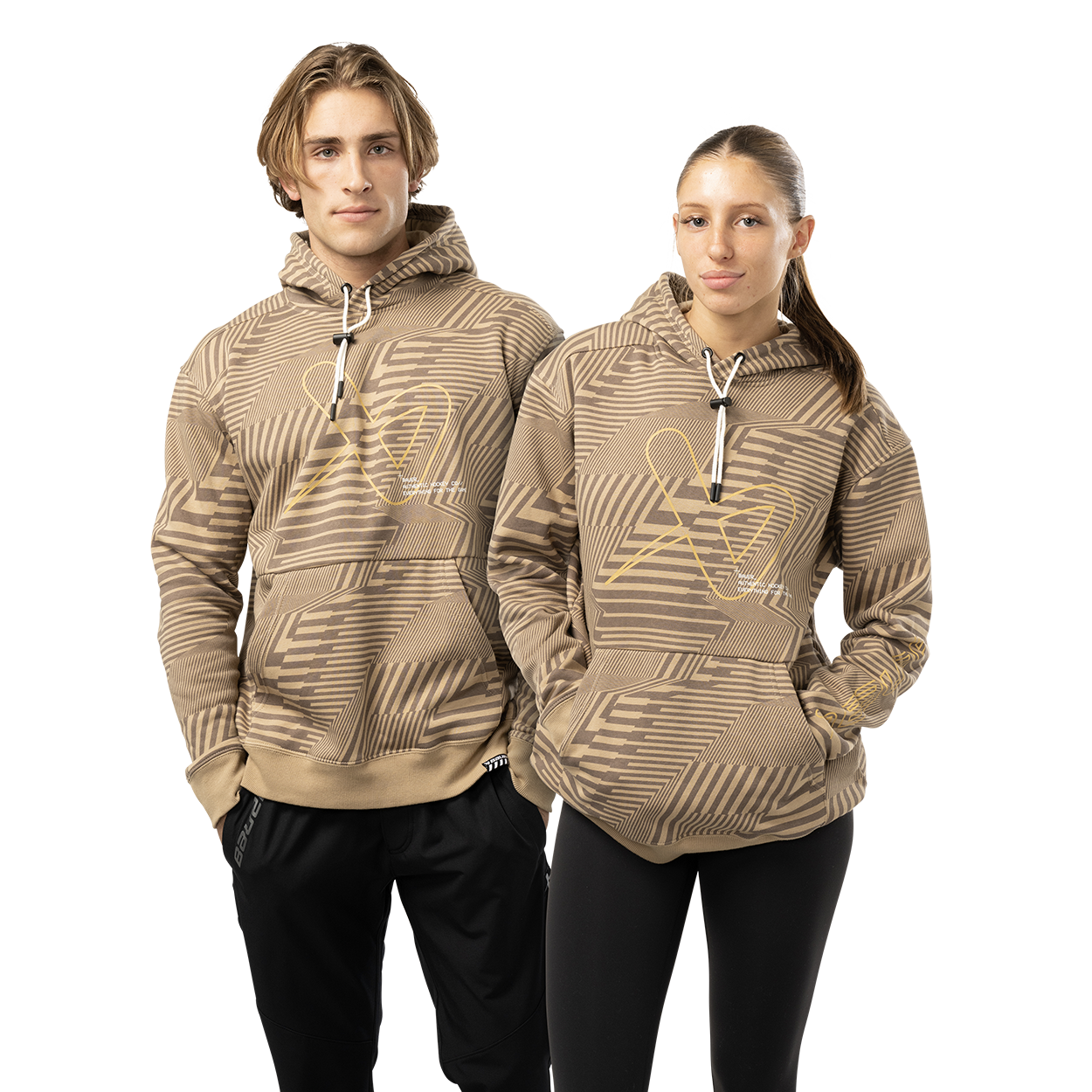 BAUER PRINTED FLEECE HOODIE SENIOR