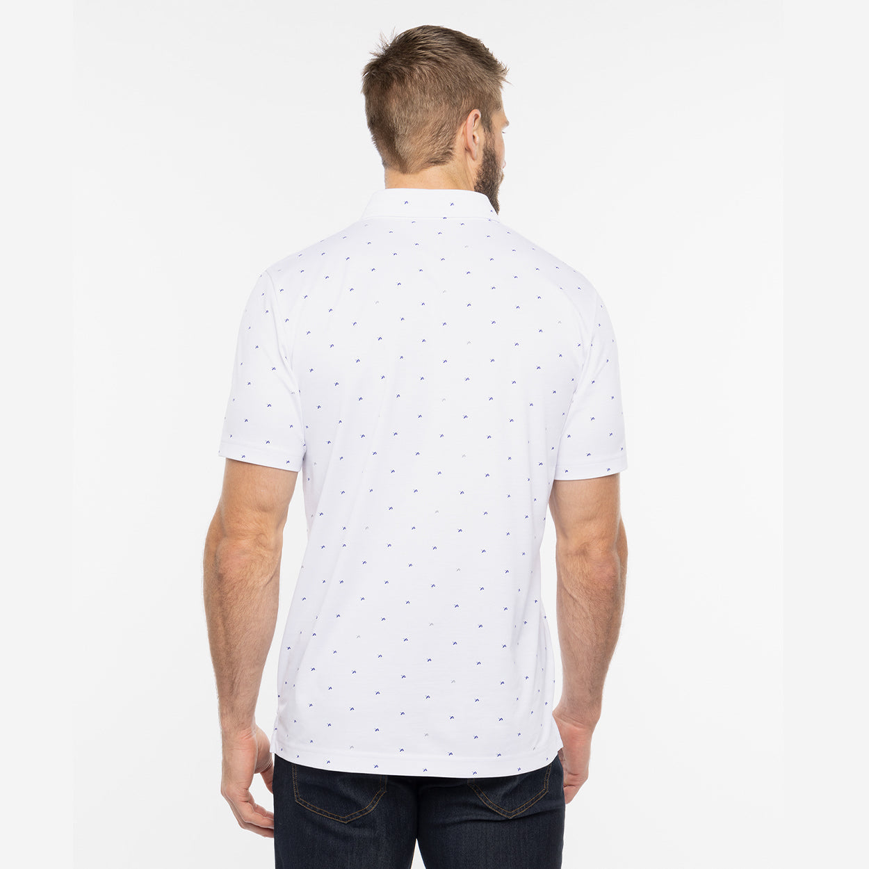 BAUER // TRAVIS MATHEW ON THE SCREWS POLO WHITE