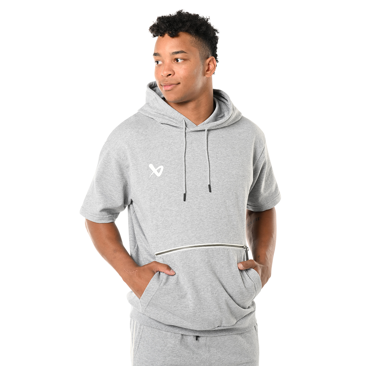 BAUER FLC SHORTSLEEVE HOODIE GREY