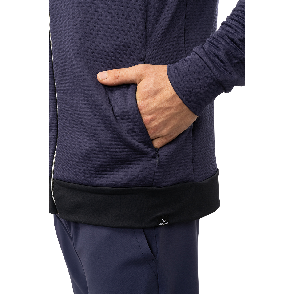 BAUER FLC TEXTURED FULL ZIP SENIOR