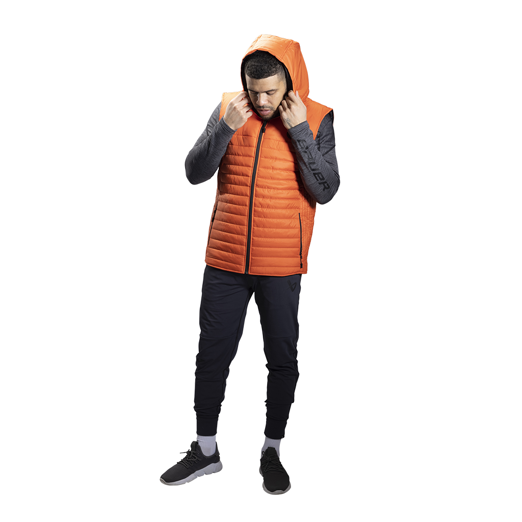 BAUER FLC HOODED PUFFER VEST SENIOR