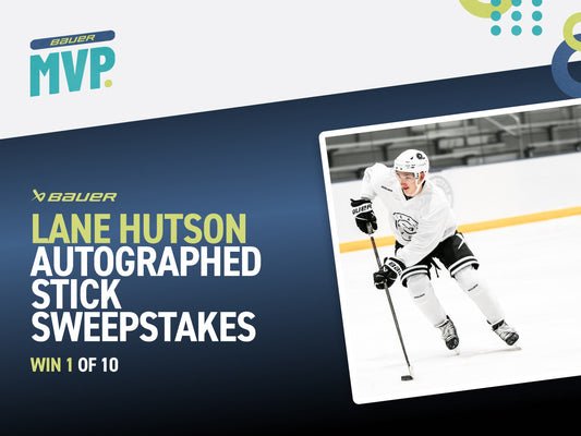 BAUER MVP LANE HUTSON AUTOGRAPHED STICK SWEEPSTAKES