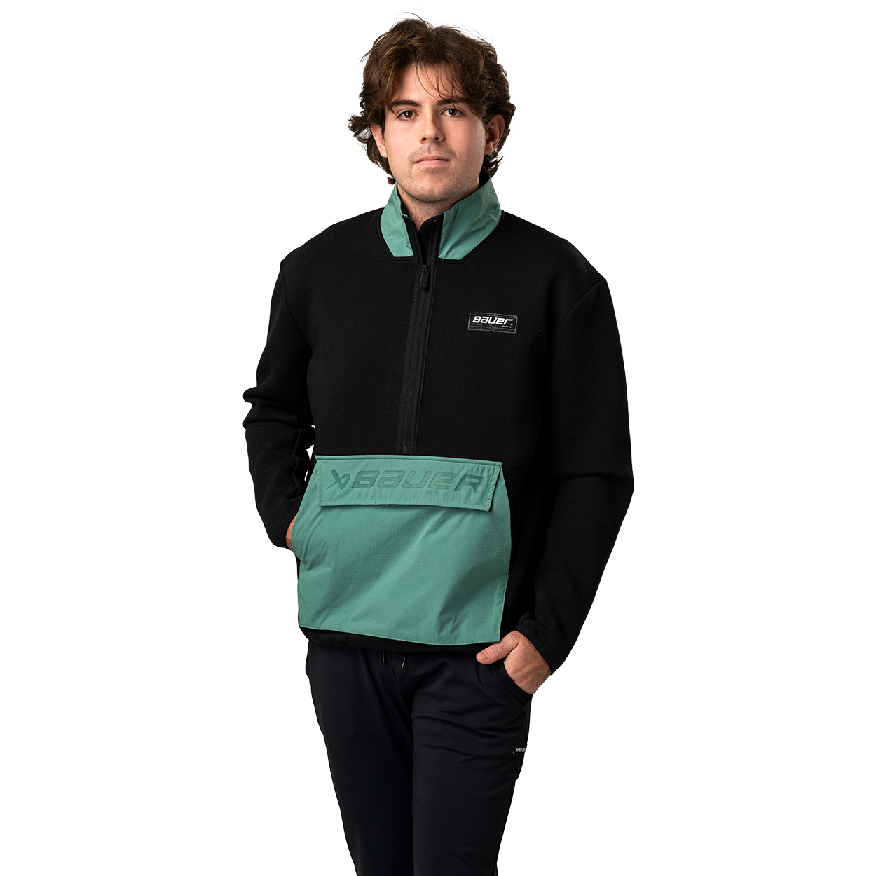 BAUER KNIT MIX 1/2 ZIP SENIOR