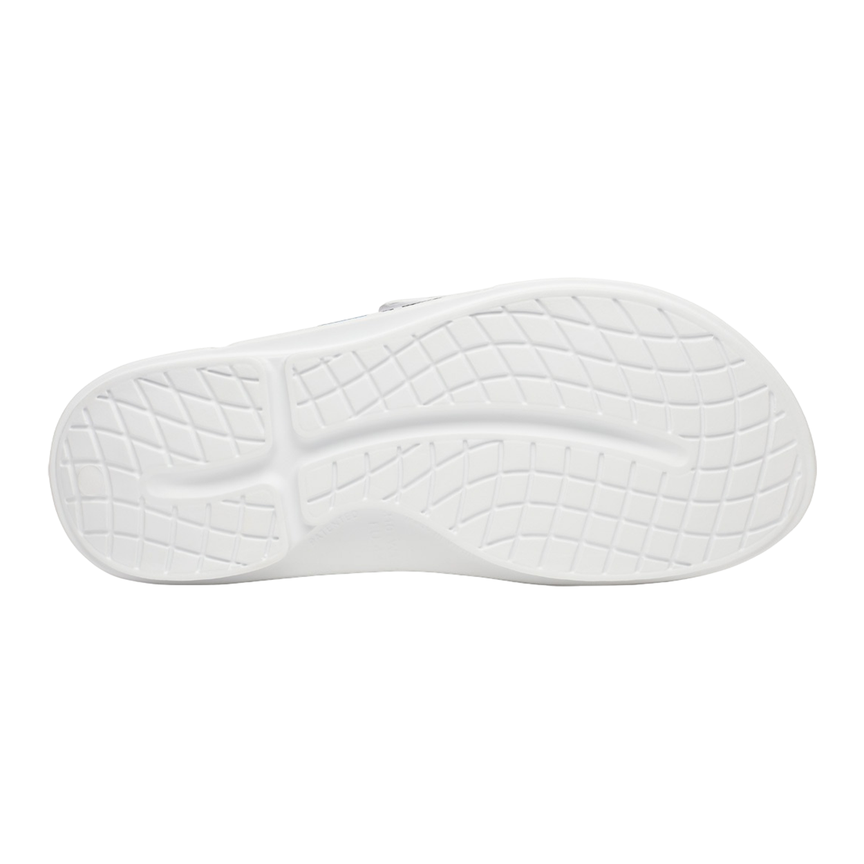 S25 BAUER OOFOS SPORT FLEX SLIDE JUNIOR WHITE/BLUE