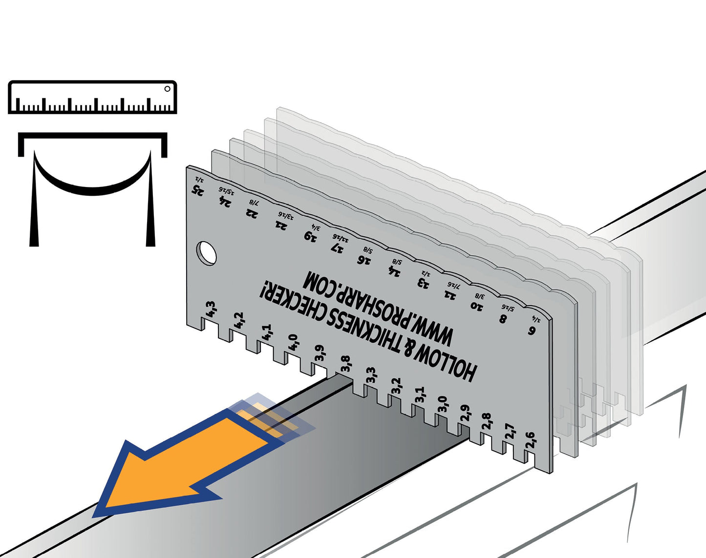 Hollow and Blade Thickness Checker