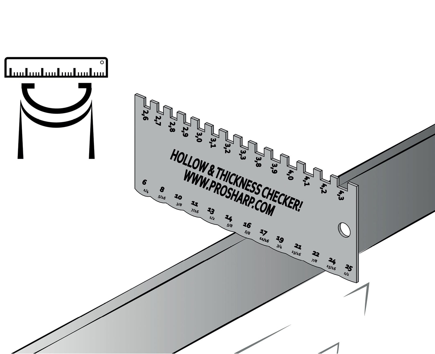 Hollow and Blade Thickness Checker