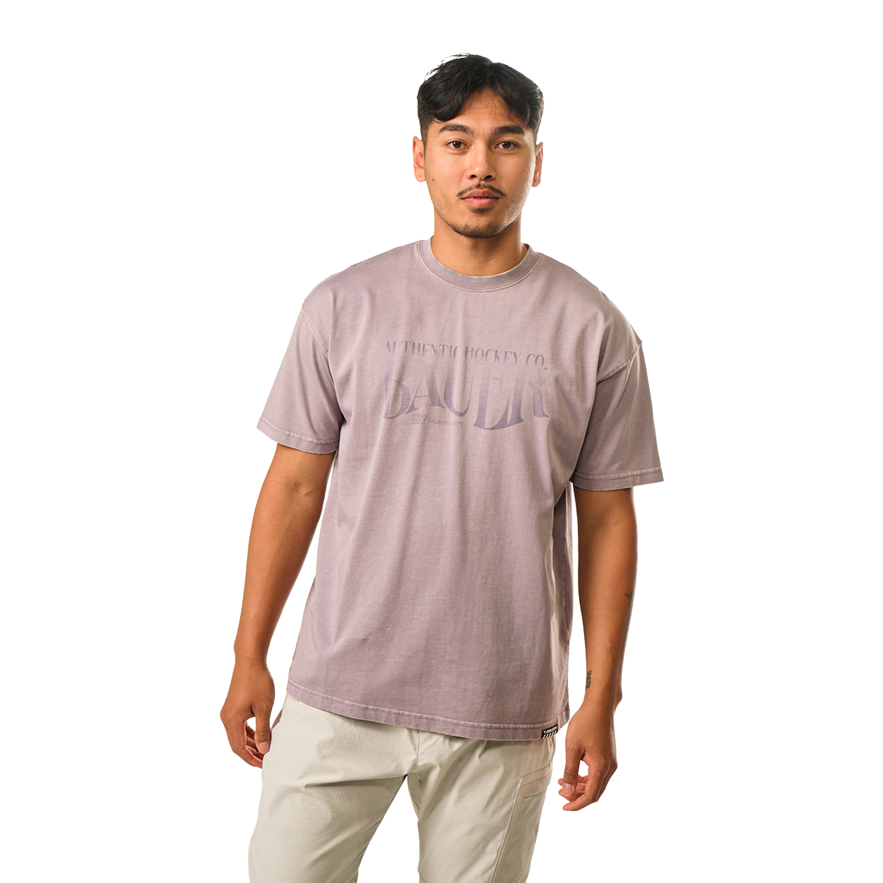 BAUER WASHOUT TEE LILAC