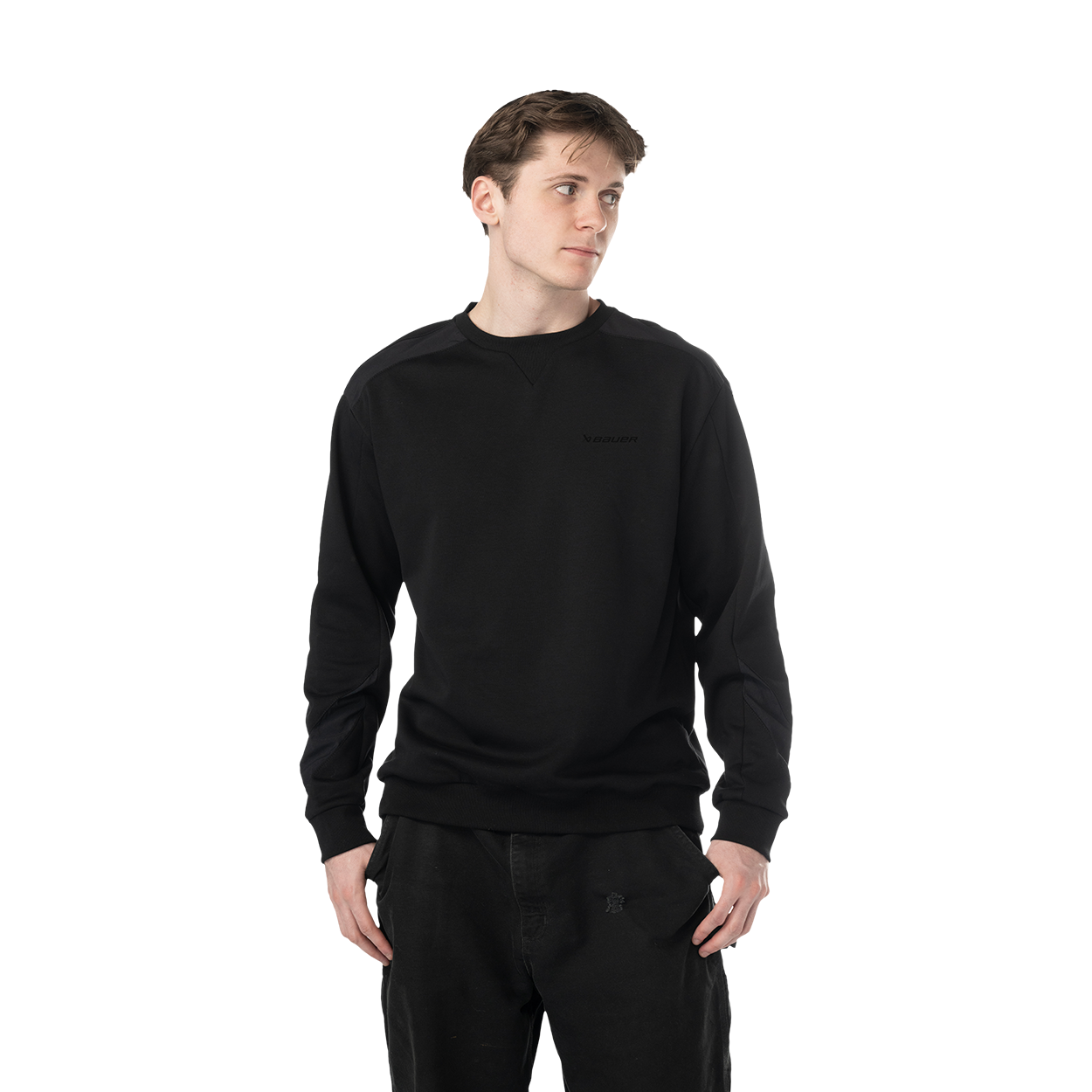 BAUER Knit Mix Crew Neck Senior