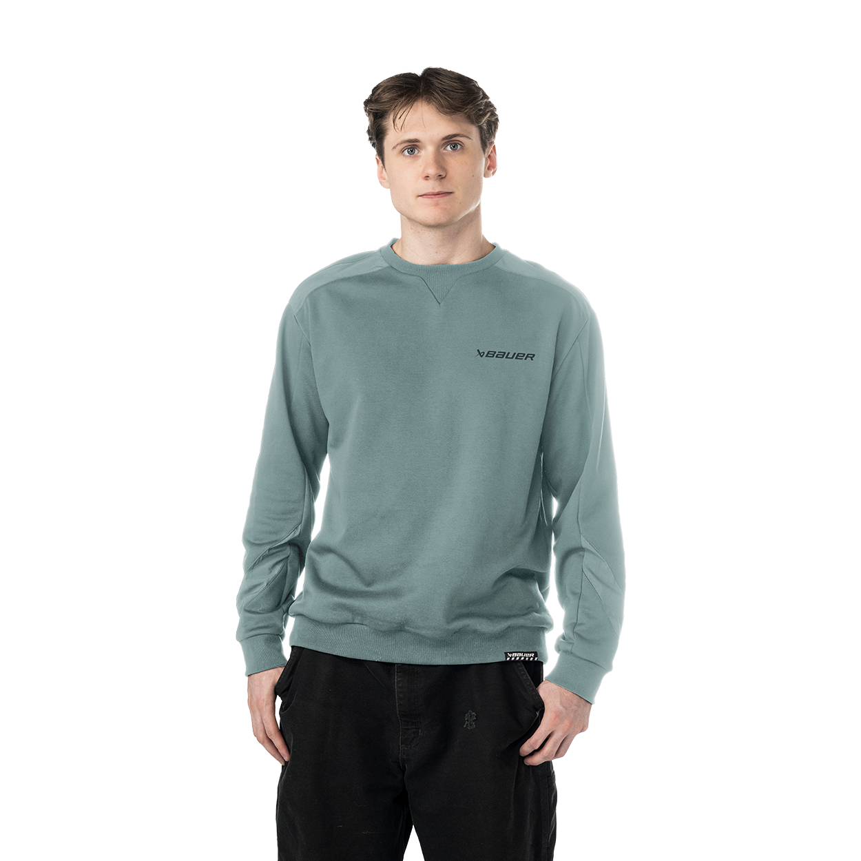 BAUER Knit Mix Crew Neck Senior