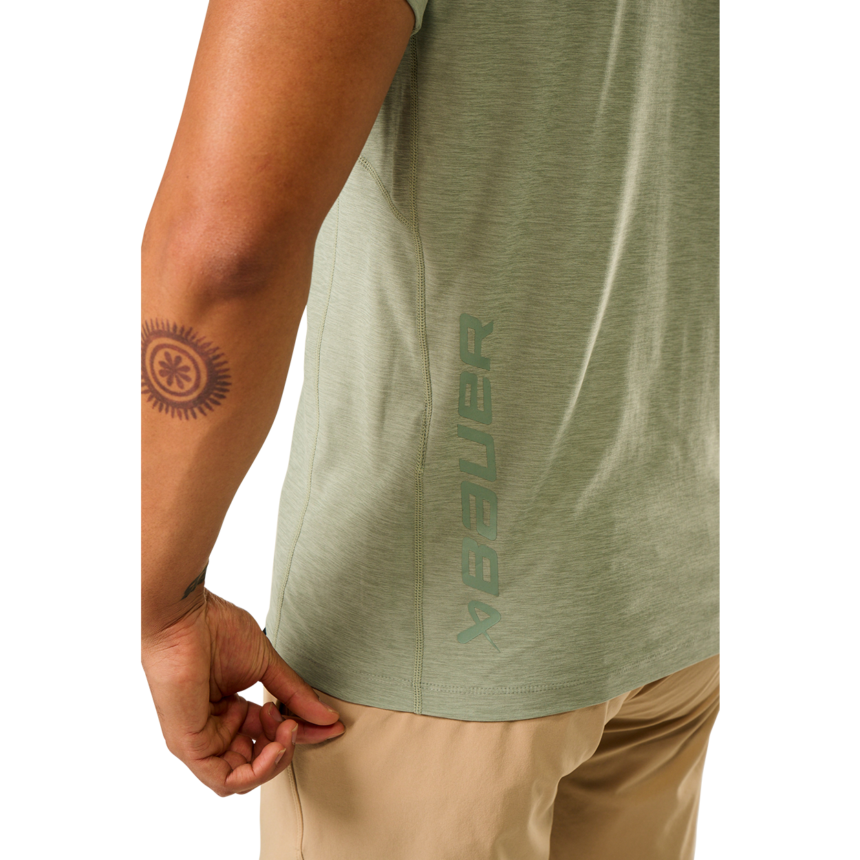 BAUER TOP SHELF TECH TEE SEAFOAM