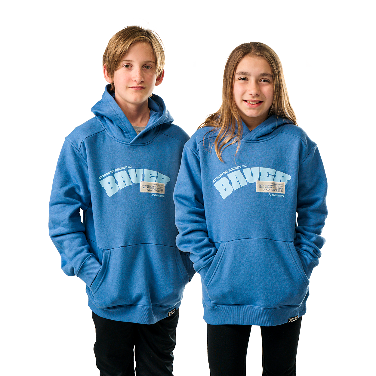 BAUER OVERNIGHT ULTIMATE HOODIE YOUTH BLUE