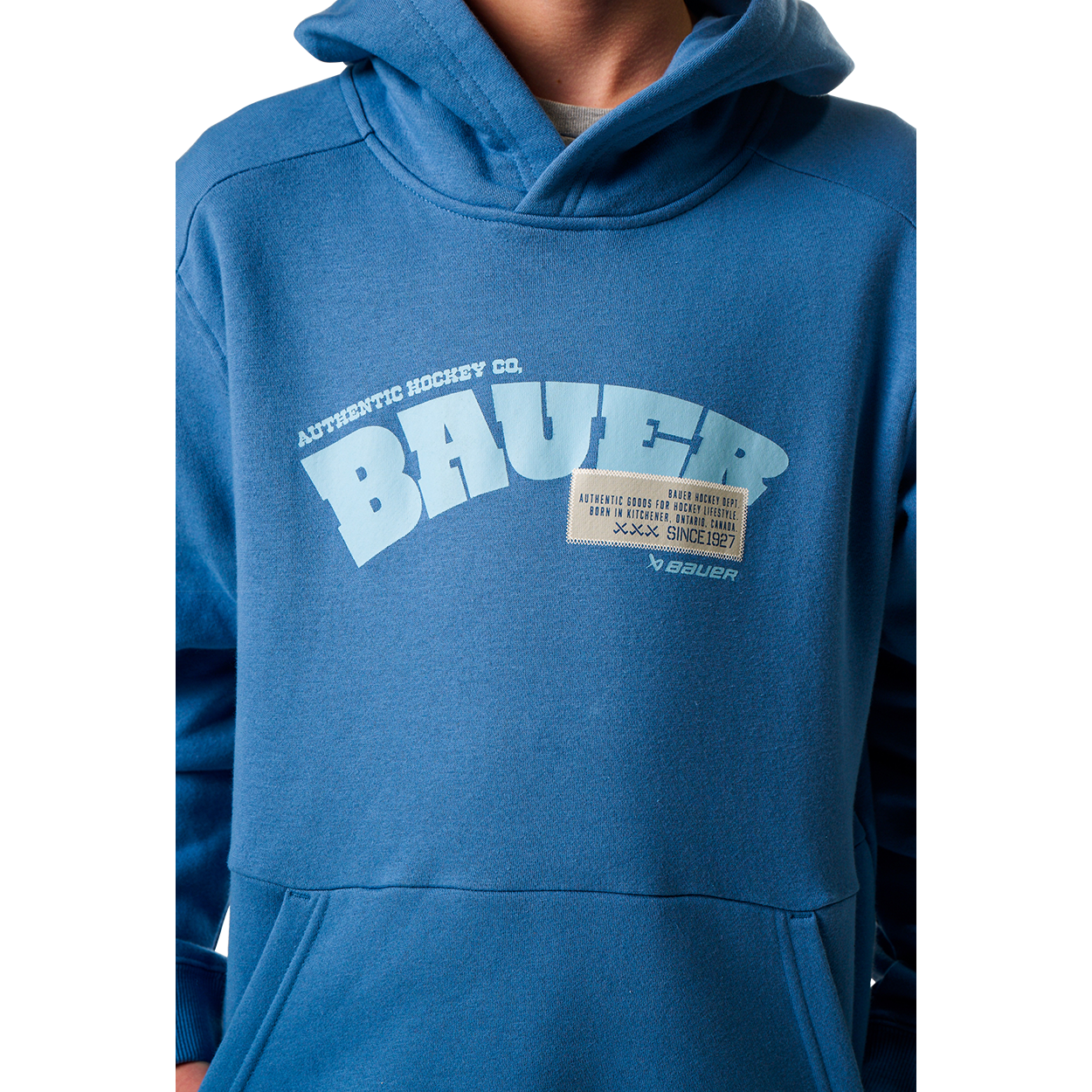 BAUER OVERNIGHT ULTIMATE HOODIE YOUTH BLUE