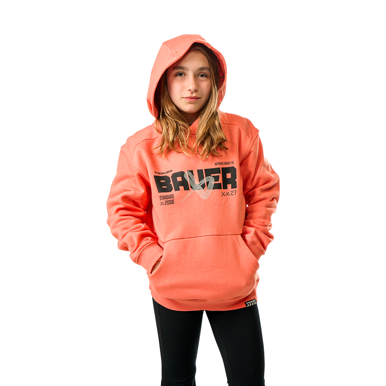 BAUER OVERNIGHT ULTIMATE HOODIE YOUTH CORAL