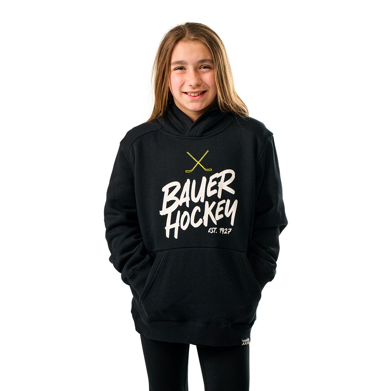 BAUER OVERNIGHT ULTIMATE HOODIE YOUTH BLACK