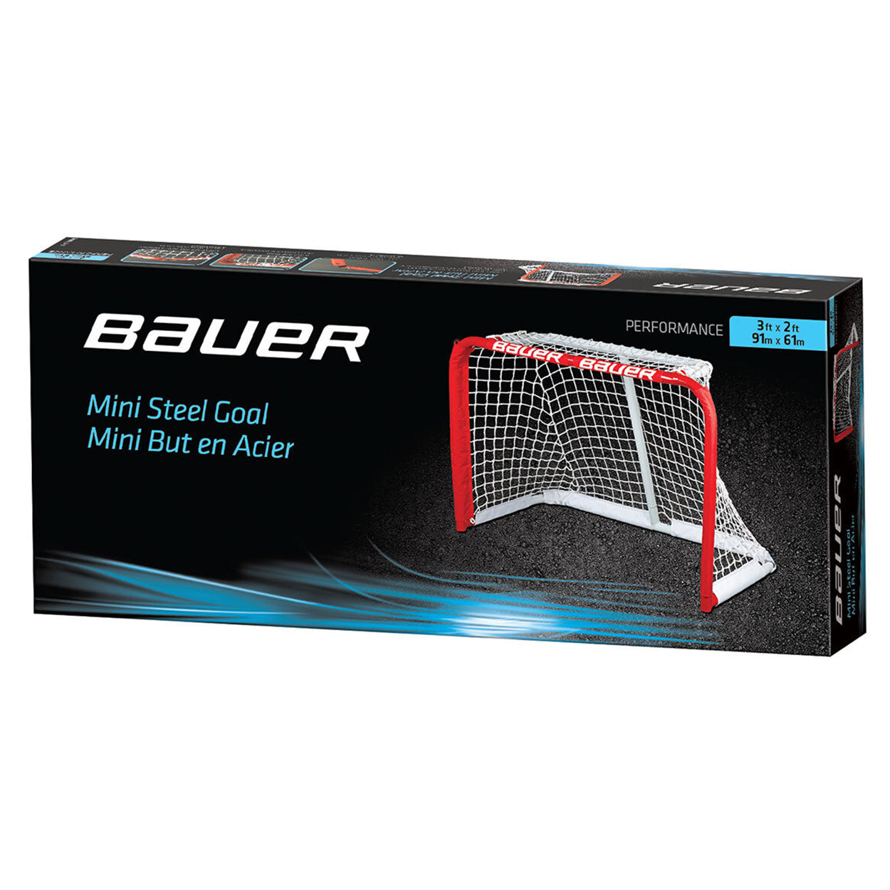 BAUER PRO STYLE MINI HOCKEY STEEL GOAL - 3' X 2'